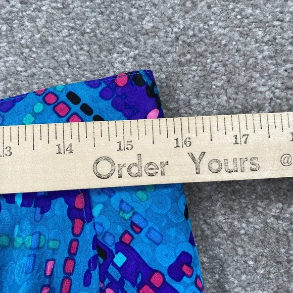 ANNE CRIMMINS for LUMI COLLECTIONS Blue Plaid Silk Skirt Suit Set Size 16 - Picture 11 of 16